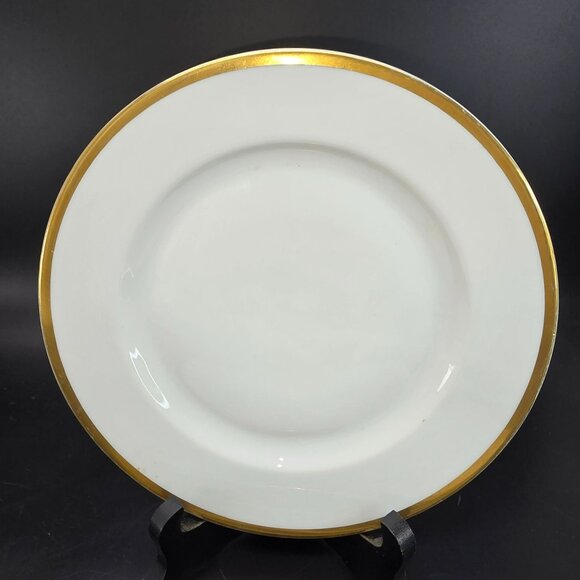 Vintage Turin Bavaria Lunch Plates White Gold Rim Fine China Set of 5 CM2117 - Picture 3 of 5